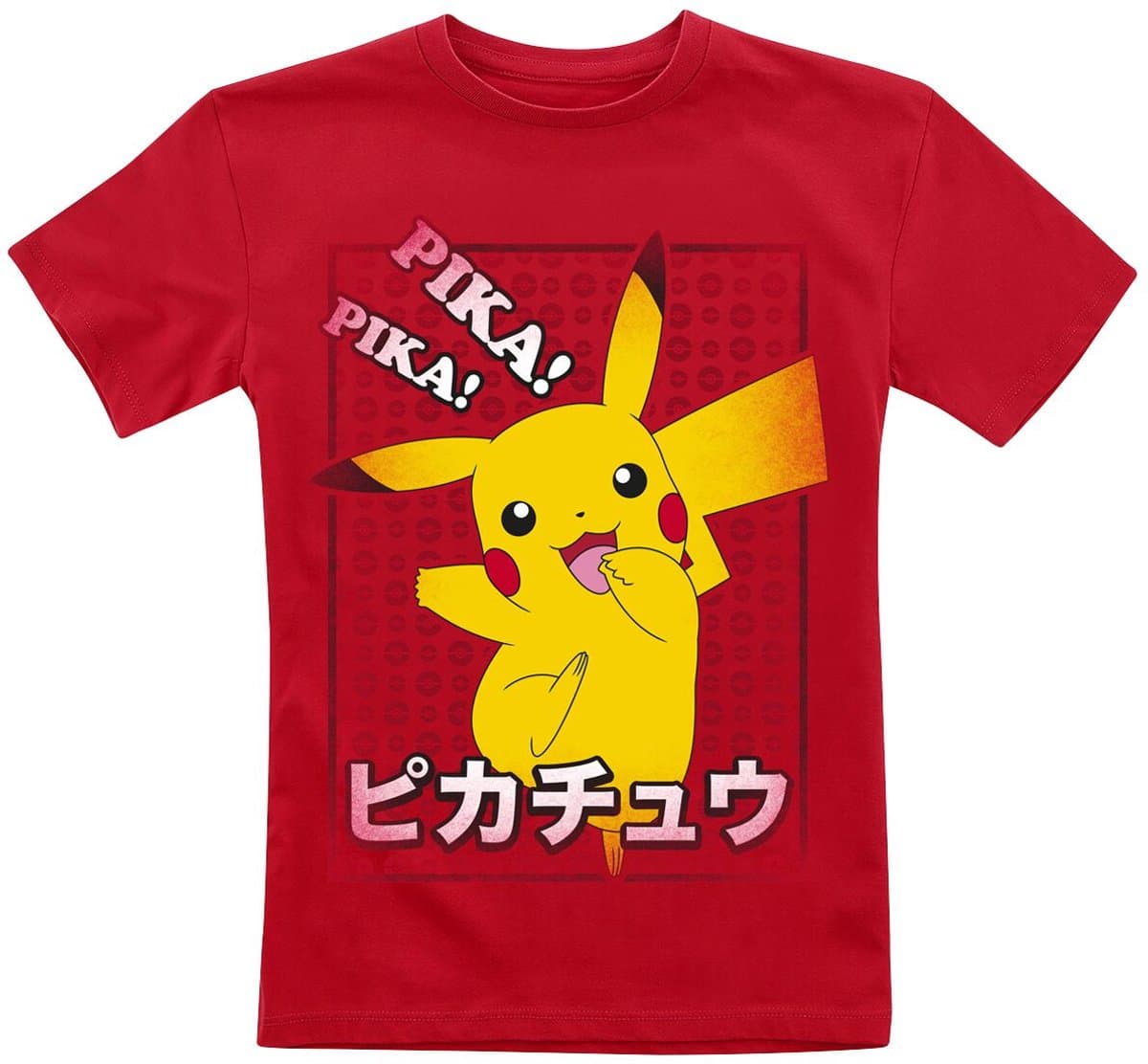 Pokémon Kids - Pikachu Pika, Pika! Jongens & meisjes T-shirt - rood - 104
