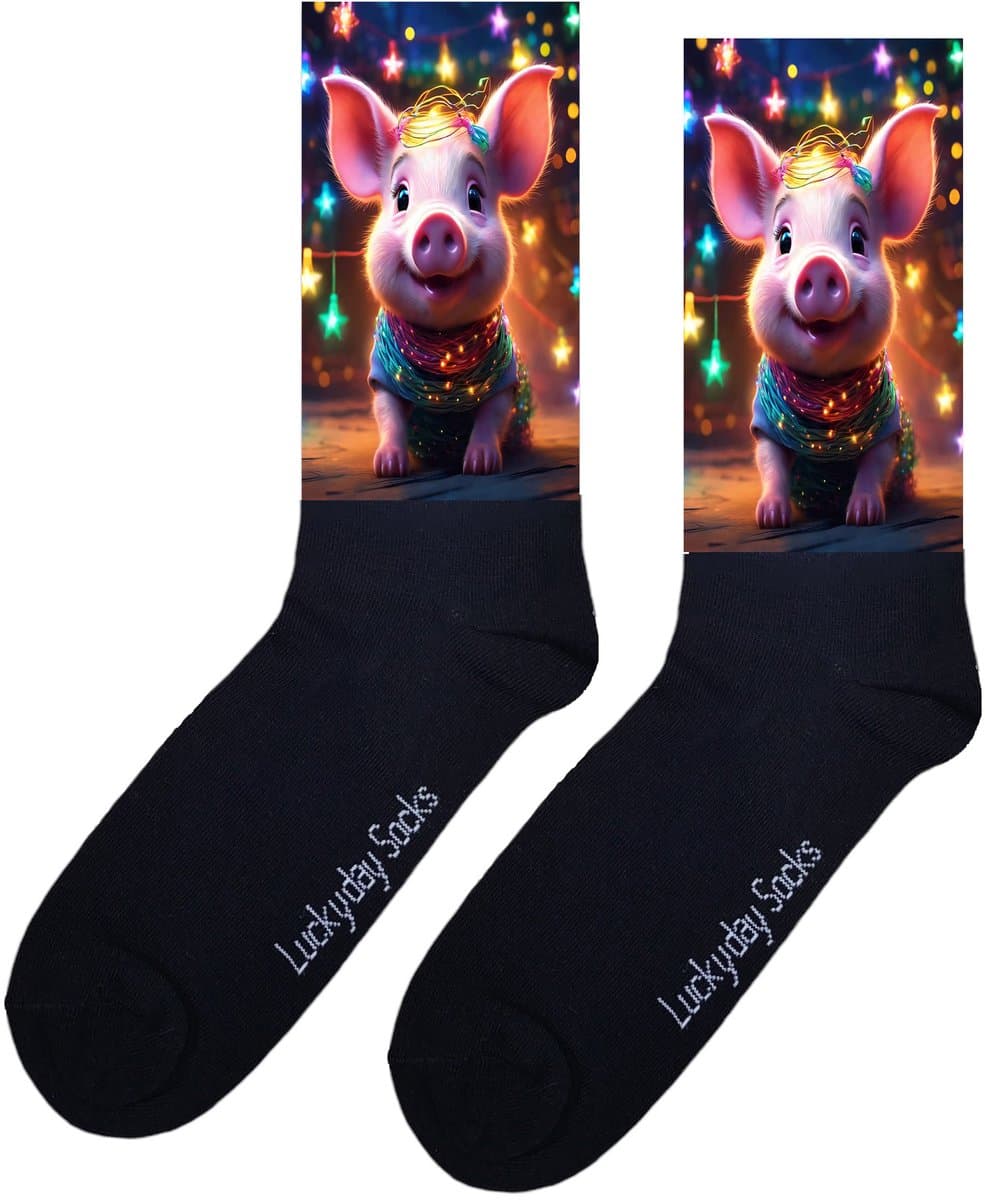 Varken - Opkikker - Verjaardag cadeau - Grappige sokken - Leuke sokken - Hem haar sokken - Vrolijke sokken - Moederdag - Vaderdag - Beterschap - Grappig cadeau - Kerst sokken - Sint cadeau - Socks maken Happy - 37-44