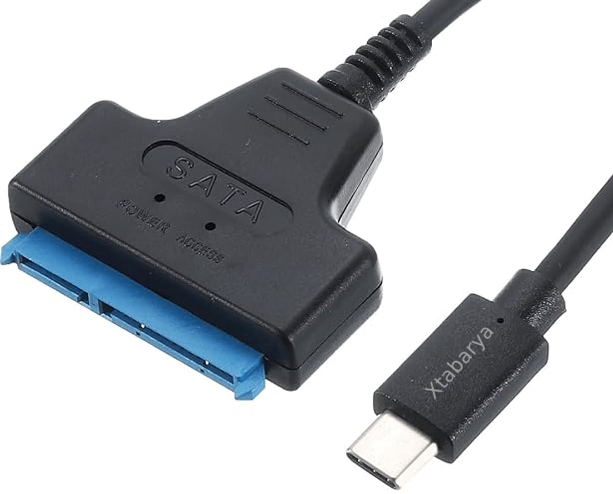 USB C naar SATA III Adapter - Type C naar SATA III Harde Schijf Kabel voor 2,5 Inch SATA 3 HDD SSD 7+15 Pin Converter