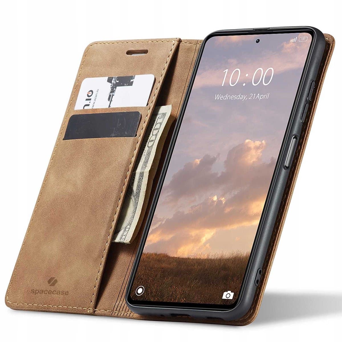 Spacecase Case Case Voor Poco X5 Pro Note 12 Pro Bruin