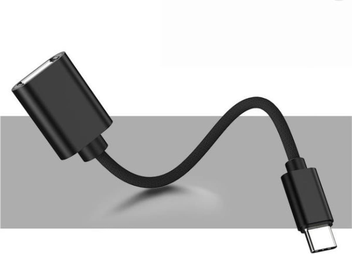 OTG Host kabel van USB-C naar normaal USB-A 2.0/3.0, adapter / verloop-stekker voor o.a. MacBook