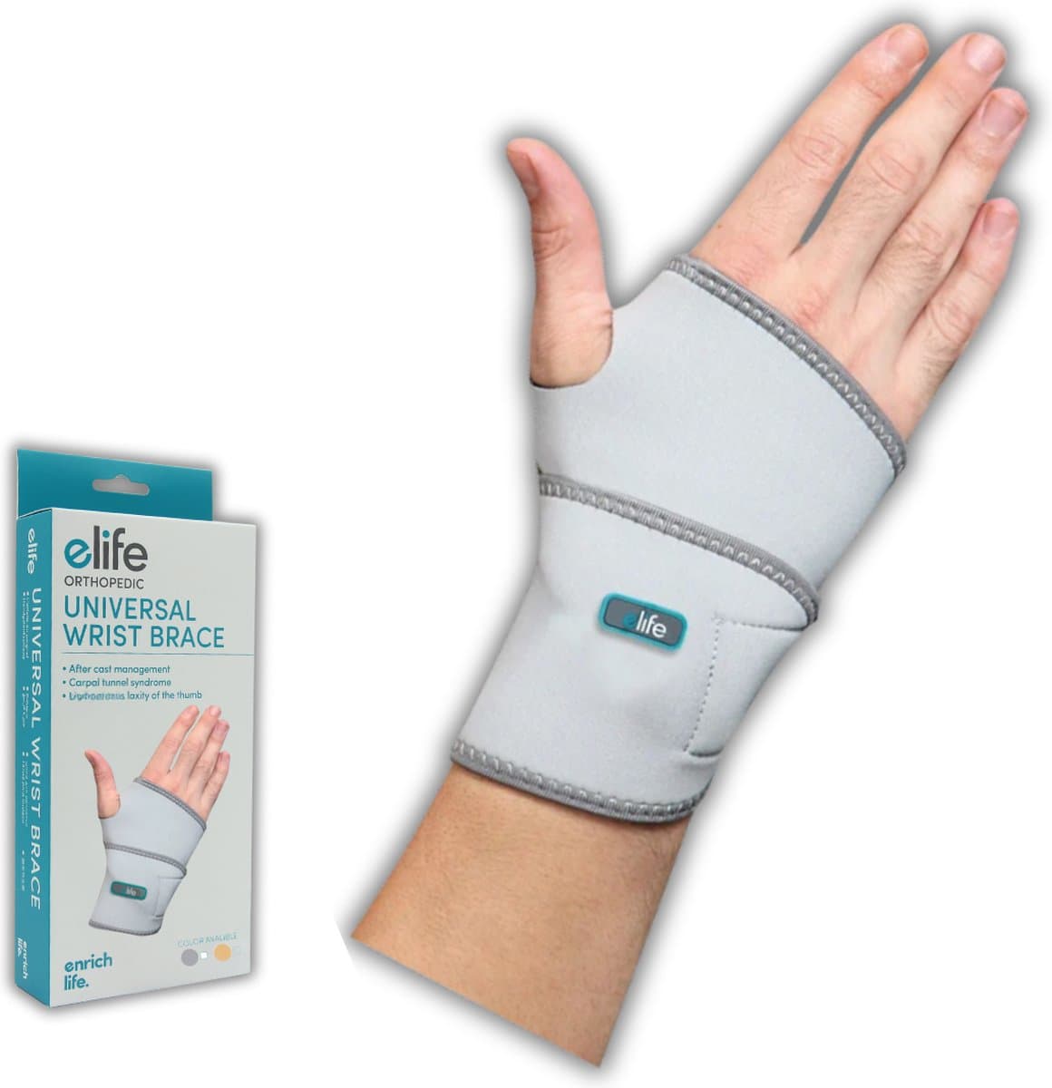 Elife Orthopedische Polsbrace – Polsband - Universele Polssteun – Polsversteviger – One Size - Universeel