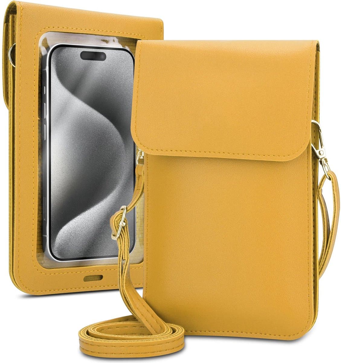 Mobielhoesje geschikt voor Huawei NOVA in GEEL Etui Case Cover Handtas voor dames
