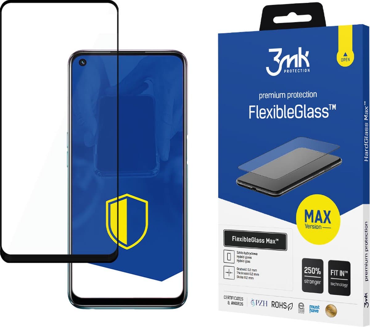 Oppo A54 5G/A74 5G Black - 3mk FlexibleGlass Max