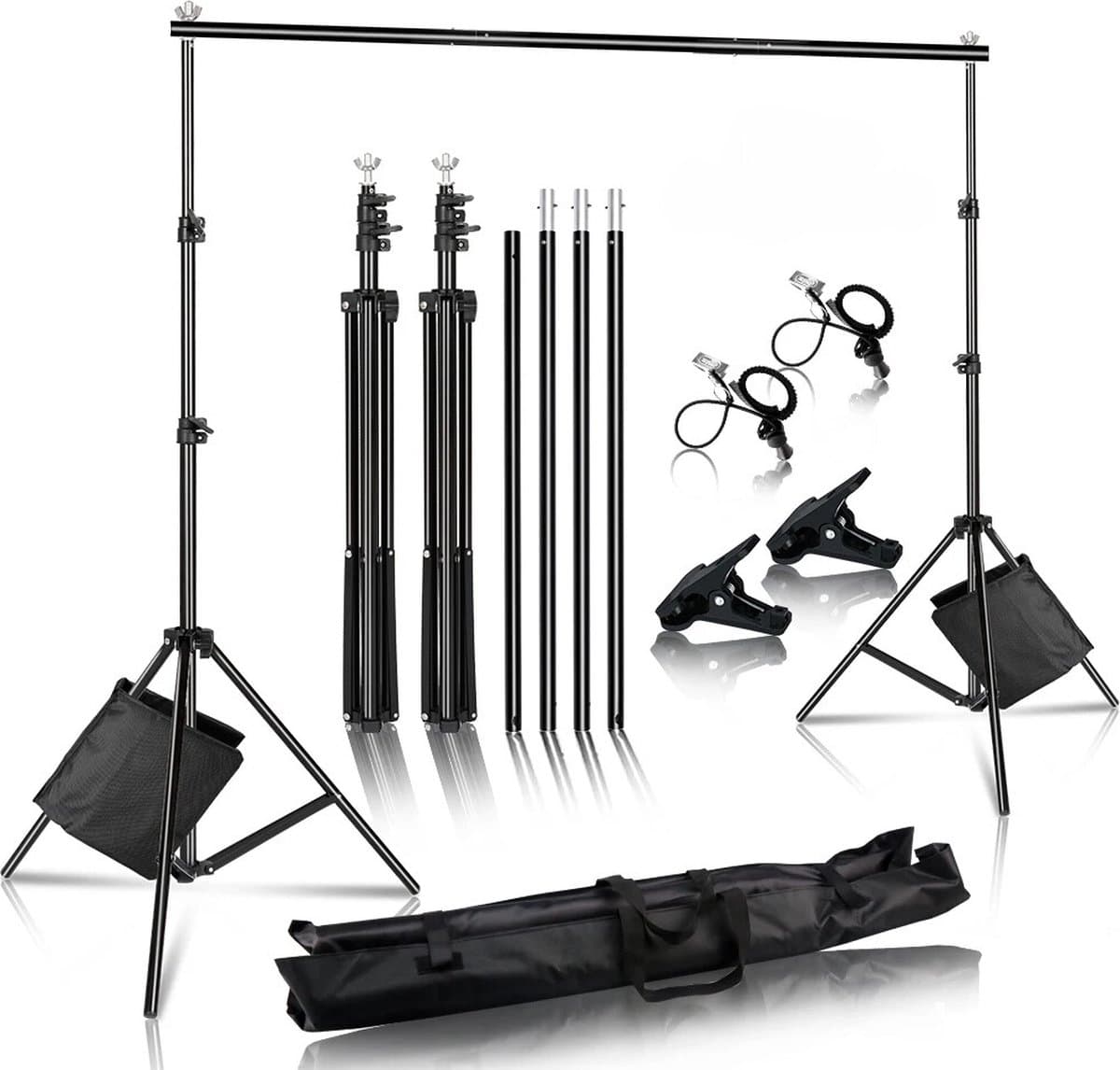 KTN® - Achtergrondsysteem - Achtergrondstatief - Fotografie - Tripod - Verstelbaarn - Backdrop - 200x300 cm