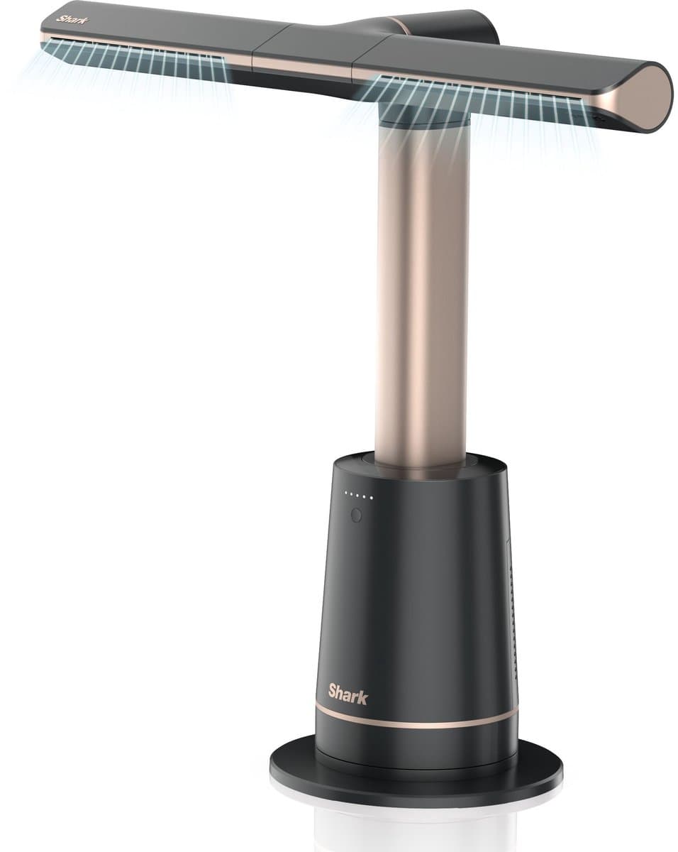 Shark TurboBlade TF200SEU bladloze torenventilator, hoge snelheid, multi-directionele luchtstroom tot 20 m, stil, 10 snelheden, draaibaar, 180°-oscillatie, afstandsbediening, timer, antraciet