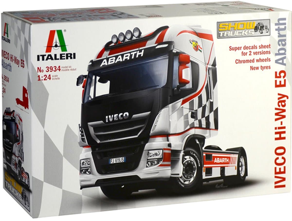 Italeri Modelbouwpakket Vrachtwagens - 3934 Iveco HI-WAY E5 Abarth Plastic - 1:24 - Modelbouw