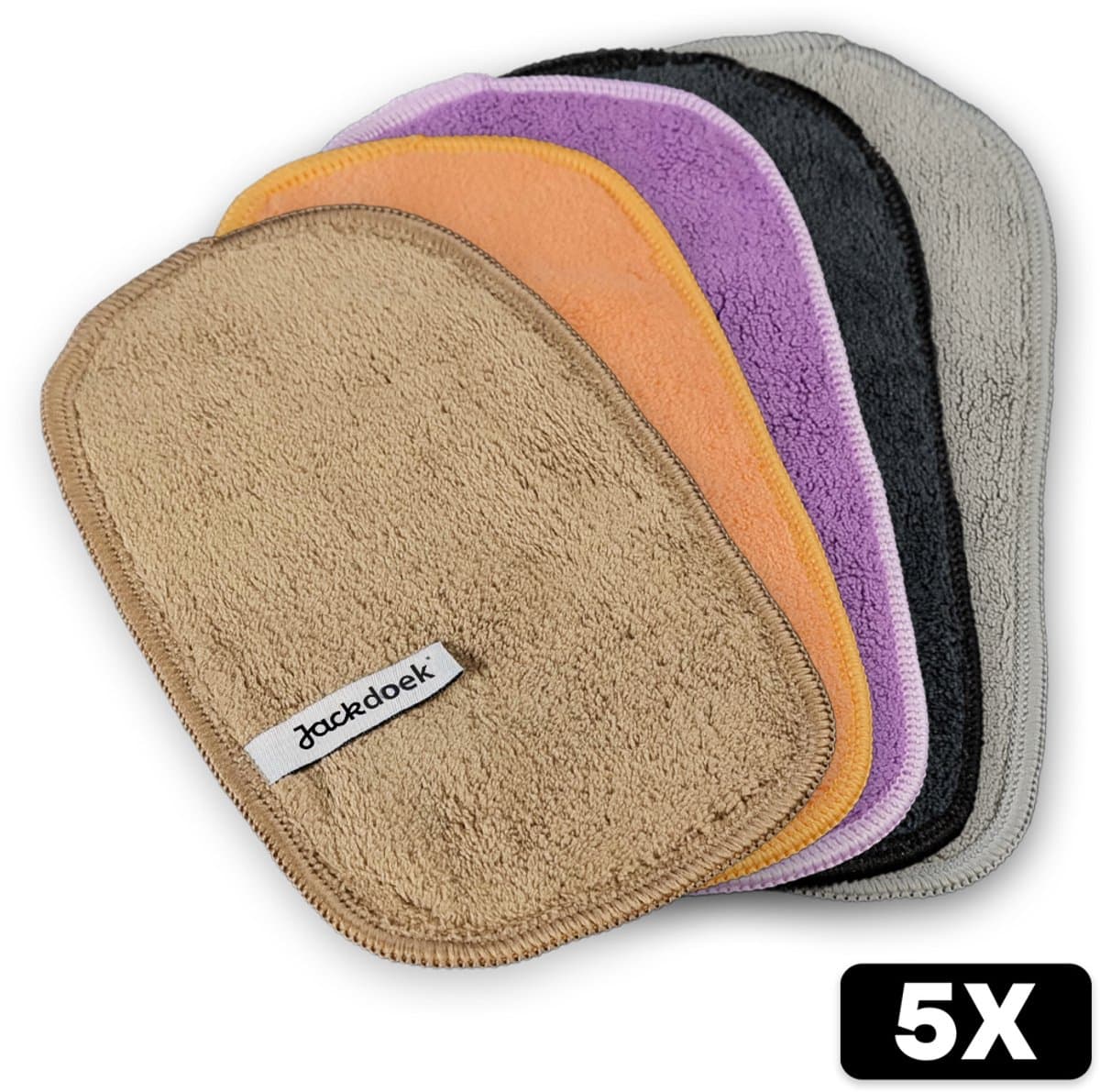 Jackdoek Mini - 5 pack - 11x21cm - Zachte Microvezeldoekjes - Streeploos, Sterk absorberend en Wasbaar - Brillen/Beeldscherm/Spiegel/Auto/Badkamer - Brilreiniging - Beeldschermdoek - Screen cleaner