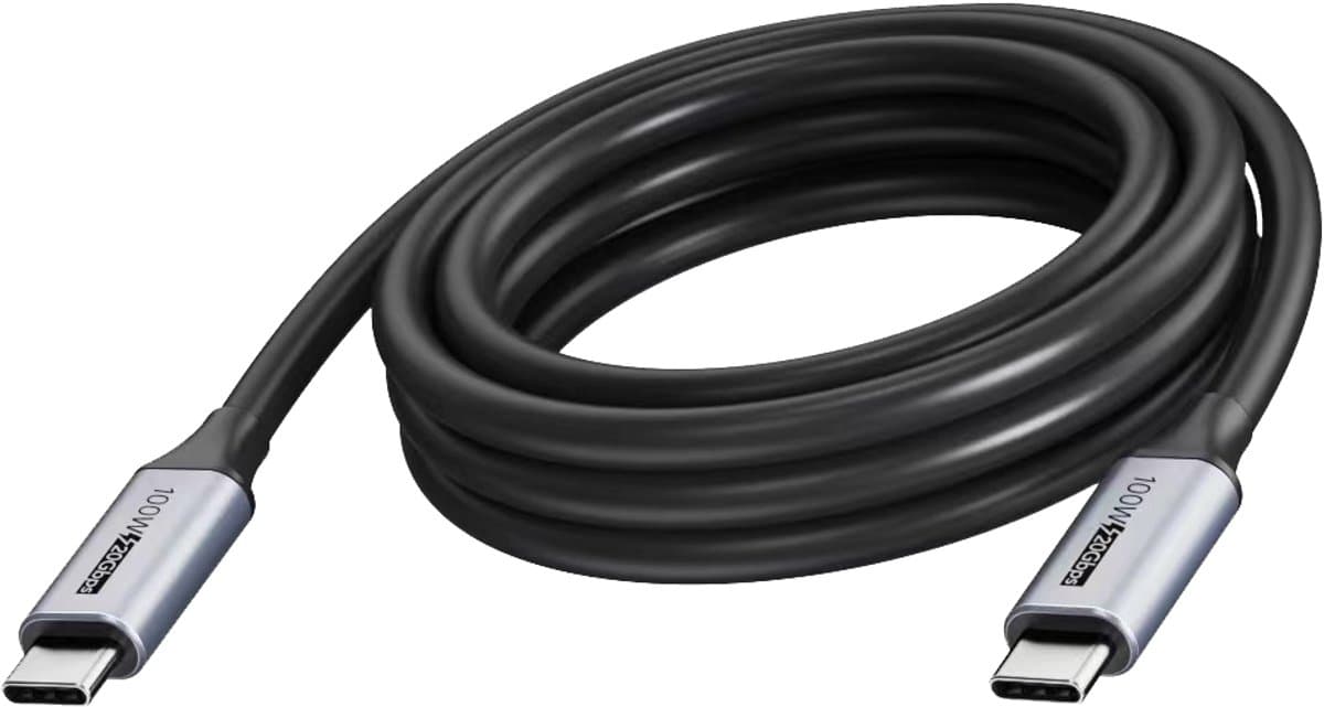 Vision TC 5MUSBC/BL USB-kabel USB 3.2 Gen 2 (3.1 Gen 2) 5 m USB C Zwart, Grijs