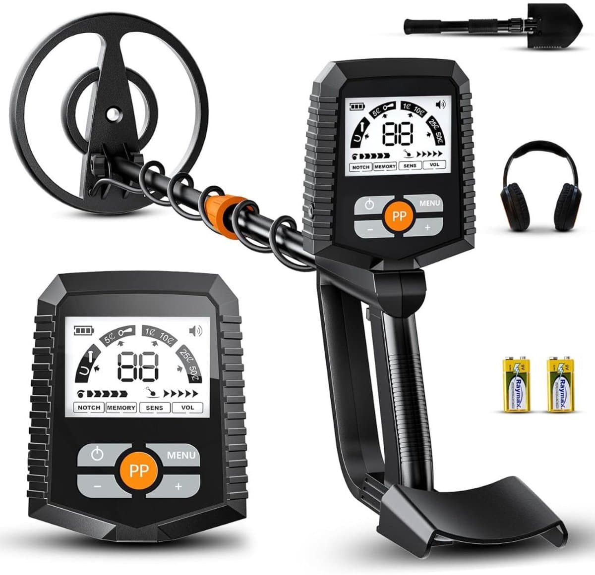 CRLYN® Metaaldetector voor Volwassen - Pinpointer Kinderen - Professioneel - Zwart en Oranje