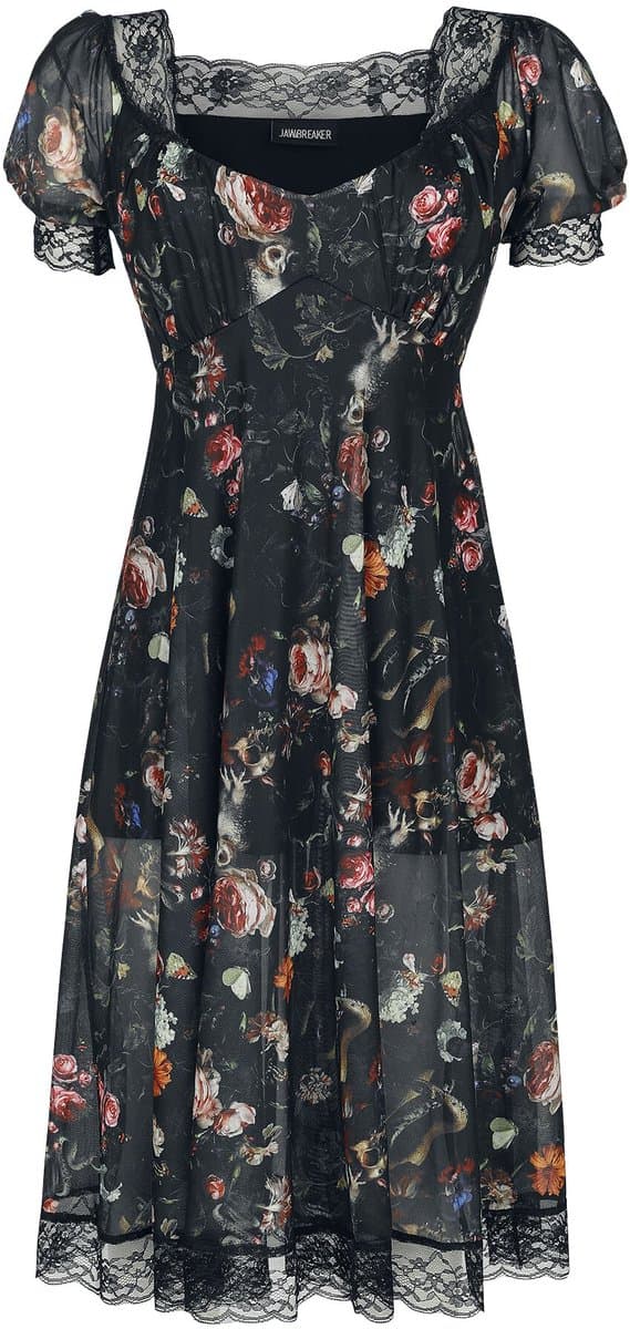 Jawbreaker Night Garden Print Midi Dames Midi-jurk - meerkleurig - XXL