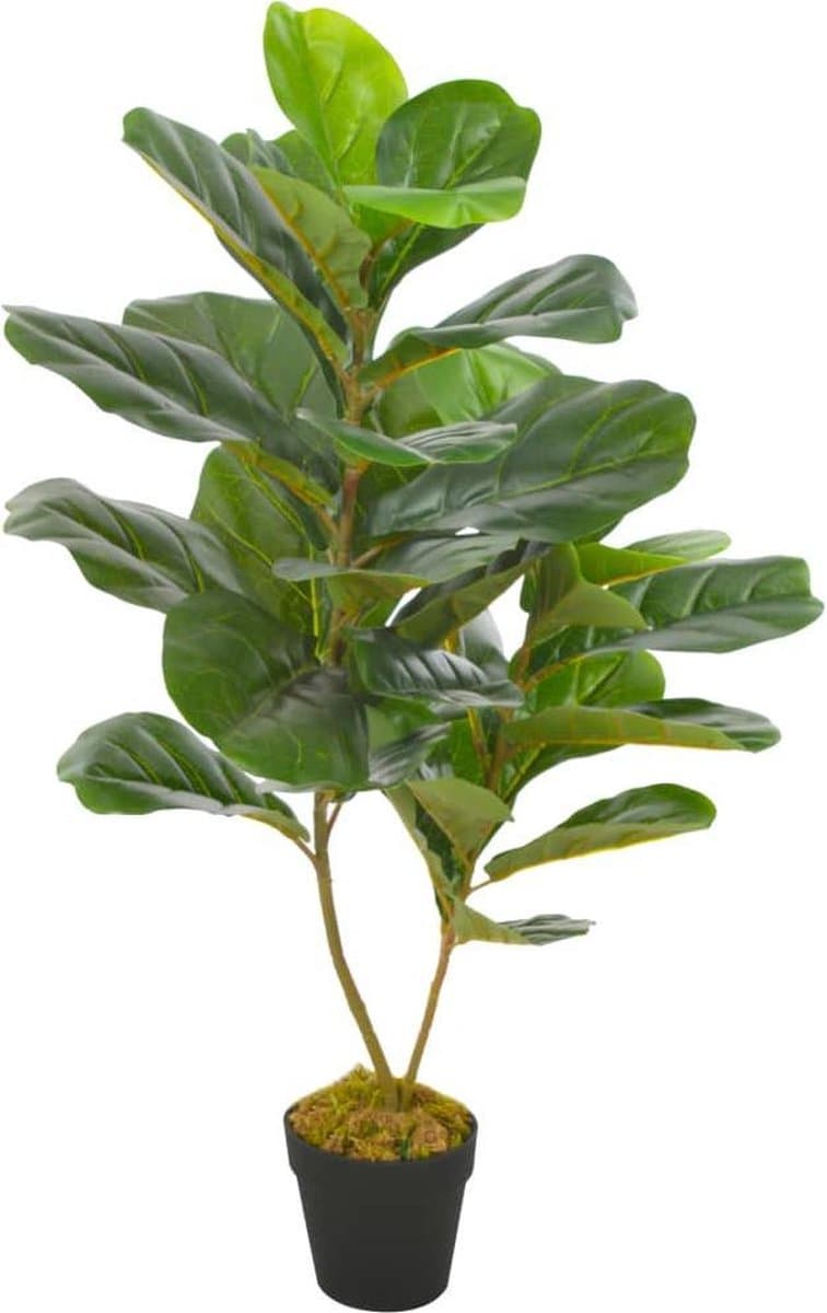 vidaXL Kunstmatige Fiddle Leaf Fig Plant - 90 cm, Groen
