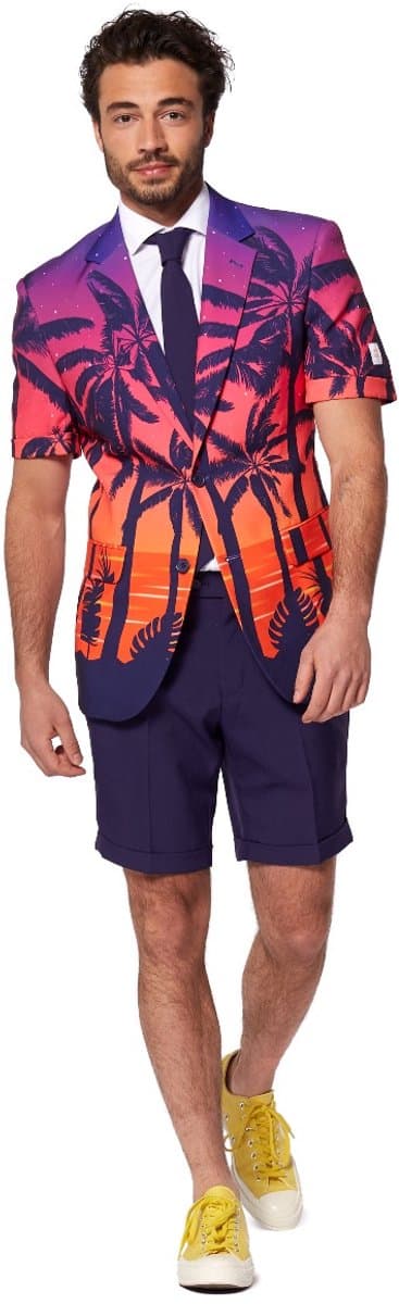 Opposuits Suave Sunset - Heren Zomer Pak - Carnavalskleding - Polyester - Feest - Maat 54