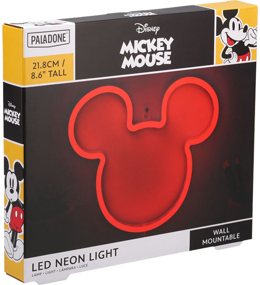 Paladone Mickey Mouse LED Neonlicht - 21,8 cm, Rood