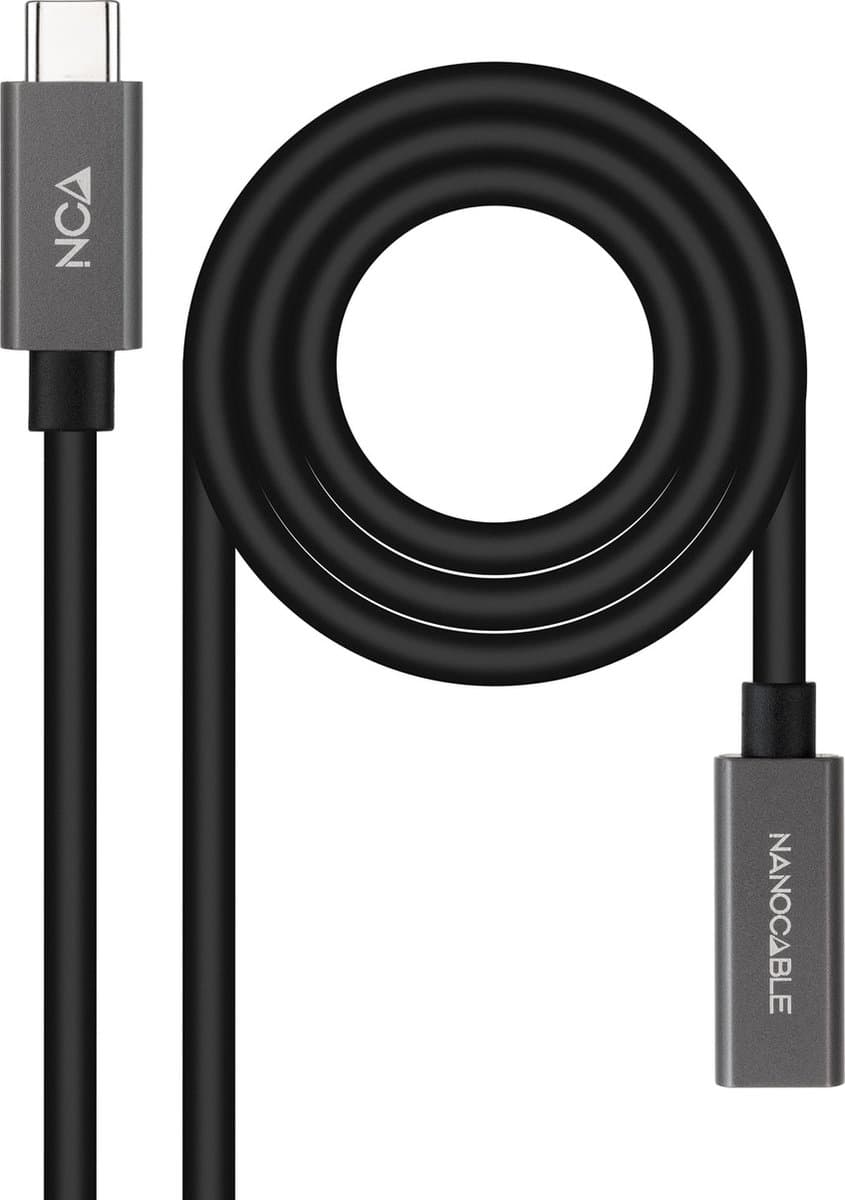 Nanocable 10.01.4400 USB-kabel USB 3.2 Gen 2x2 0,5 m USB C Zwart