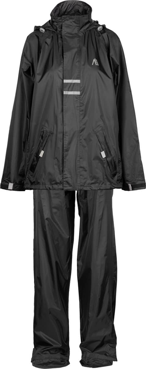 Ralka Regenpak Waterdicht & Ademend - Junior - Reflectie - Zwart - 176