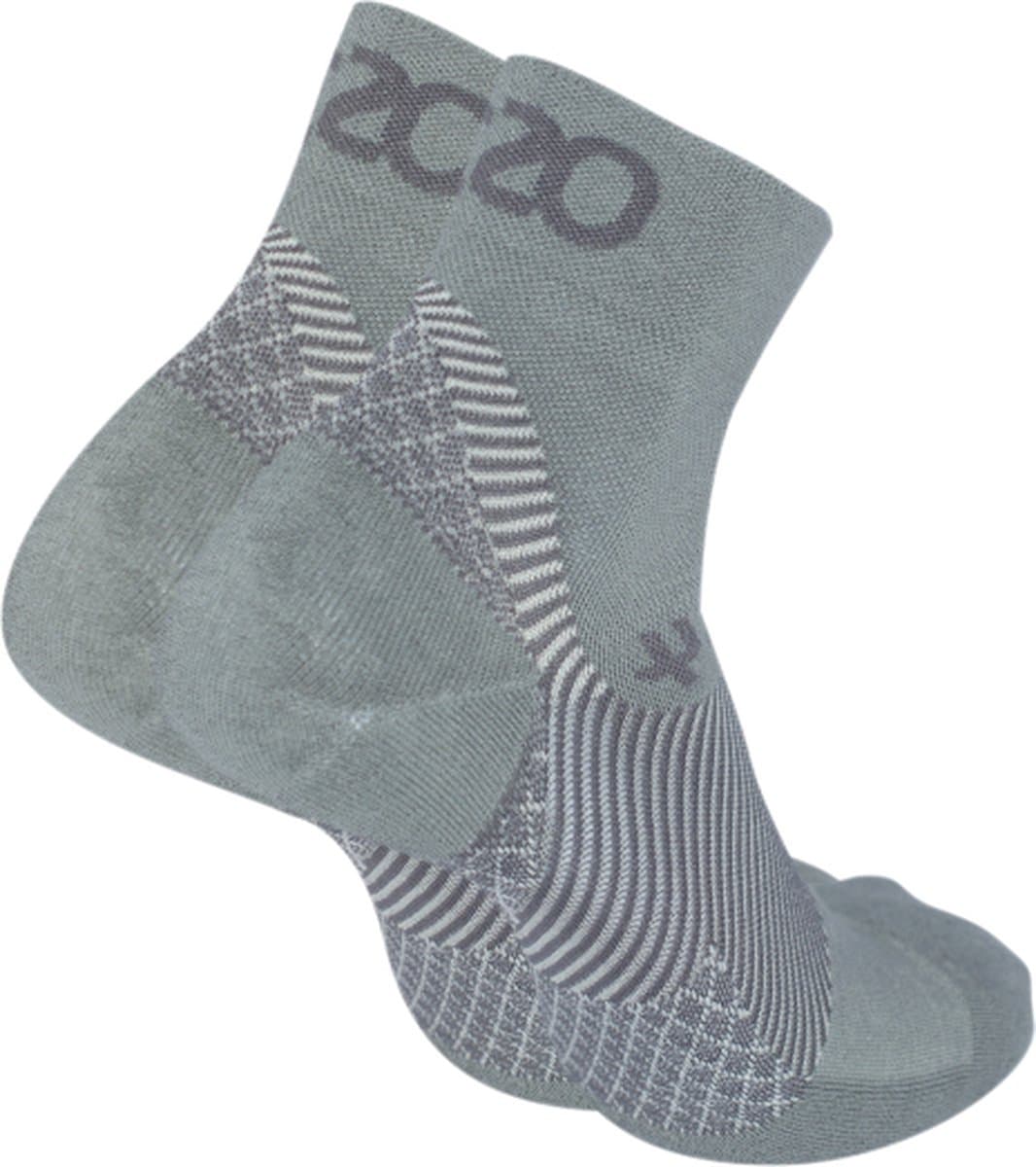 OS1st FS4 fasciitis plantaris korte compressie sokken merinowol maat S (34-37) – grijs – hielspoor – vermoeide voeten – pijn onder de voetboog – hielpijn – temperatuurregulerend – ademend – vochtregulerend – compressie – naadloos – antibacterieel