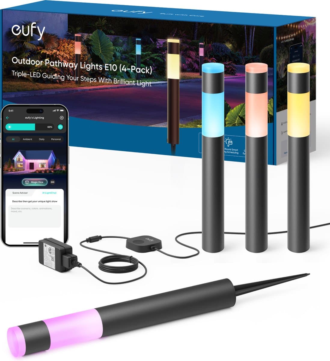Eufy Outdoor Pathway Light E10 4-pack