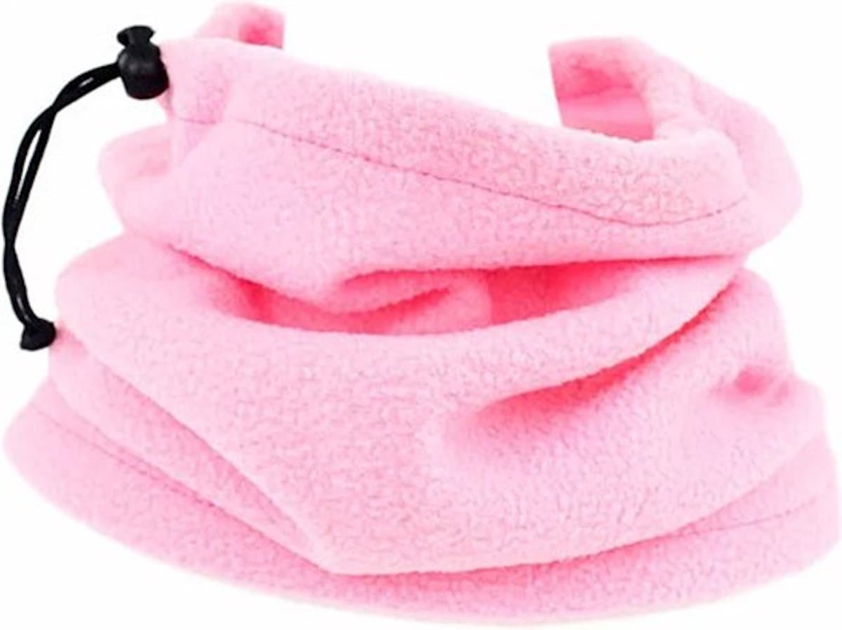 Fleece Col Nekwarmer - Unisex - Pink - One Size - Col Sjaal Colsjaal - Fleece - Wintersport - Roze