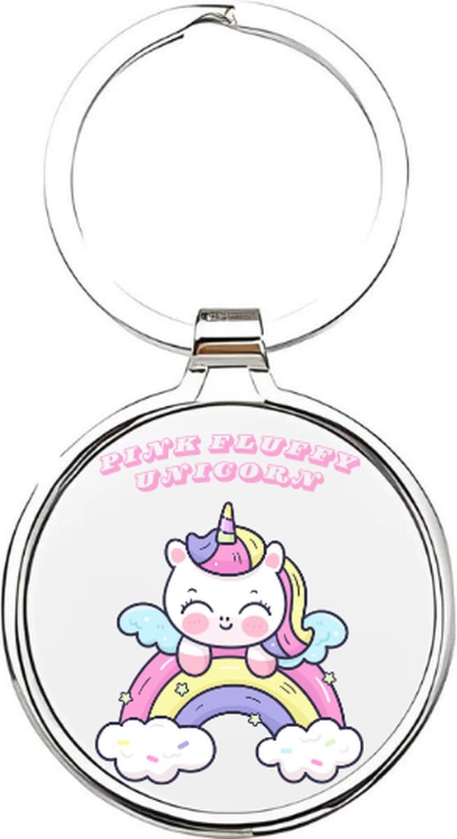 Akyol - Eenhoorn Sleutelhanger - unicorn - Dierenliefhebbers - Unicorn - pegasus - eenhoornsveulen - magisch dier - fabeldier - eenhoorns - sprookjes - paard - paardenmeisje - unicorn sleutelhanger - cadeau voor meisjes - - 4 x 7,5 CM