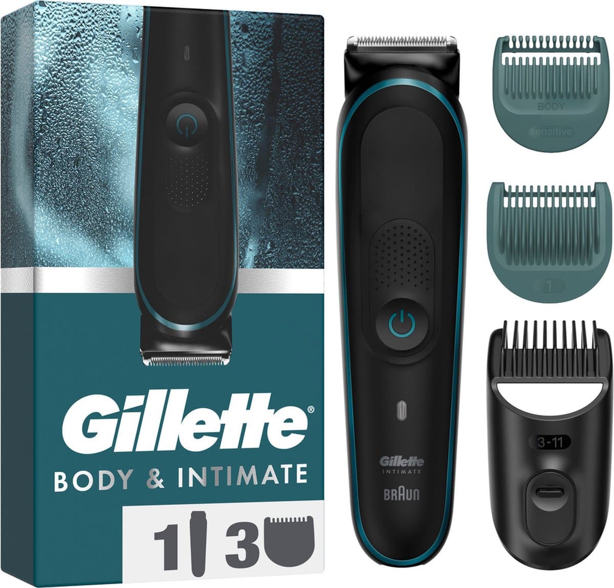 Gillette Intimate Trimmer - Intieme Zone Trimmer en Bodygroomer Voor Mannen - voor de Schaamstreek