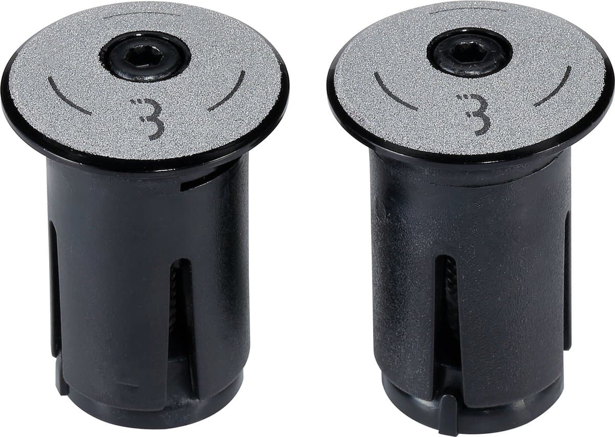 BBB Cycling Aluminium Reflecterende Stuurdoppen Fiets ScrewOn - Reflecterende End Caps Racefiets & MTB - Voor ⌀ 18 - 22mm Sturen - 2 stuks - Zwart Reflecterend - BHT-97R