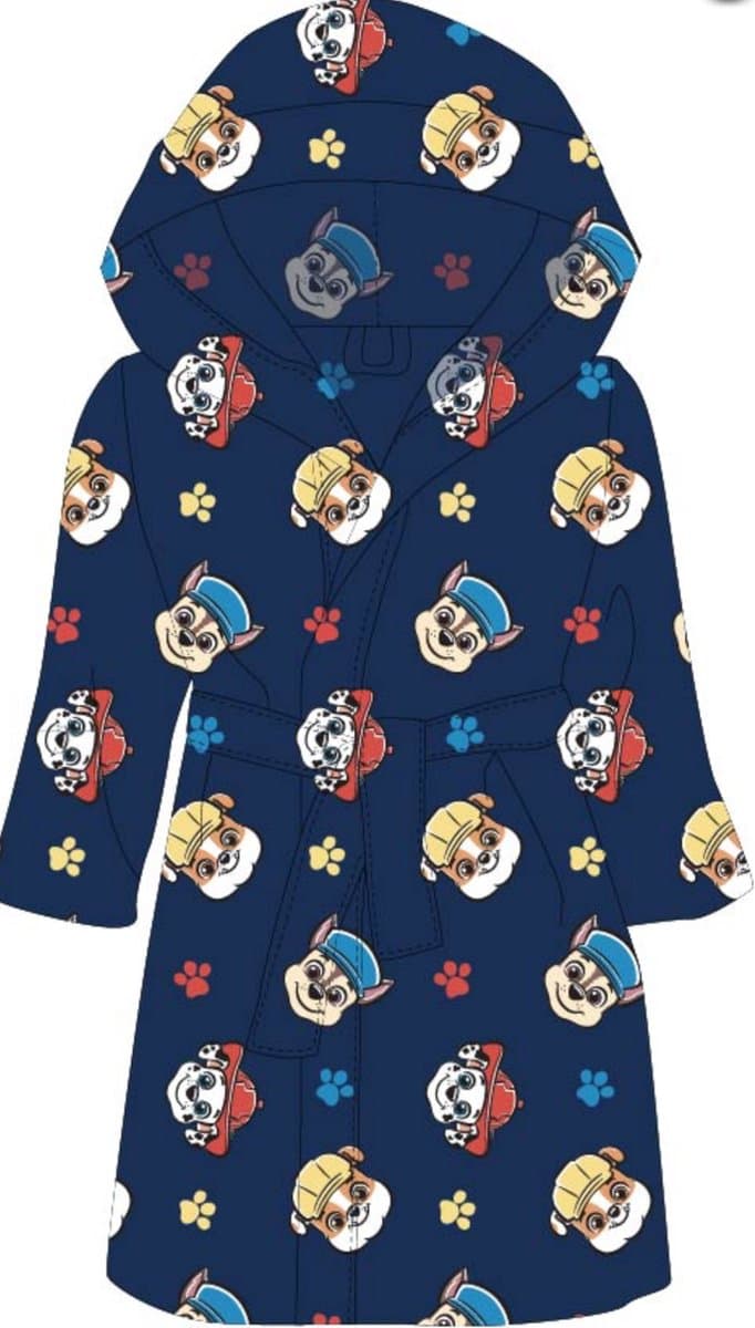 Paw Patrol Badjas Blauw Fleece Maat 122/128