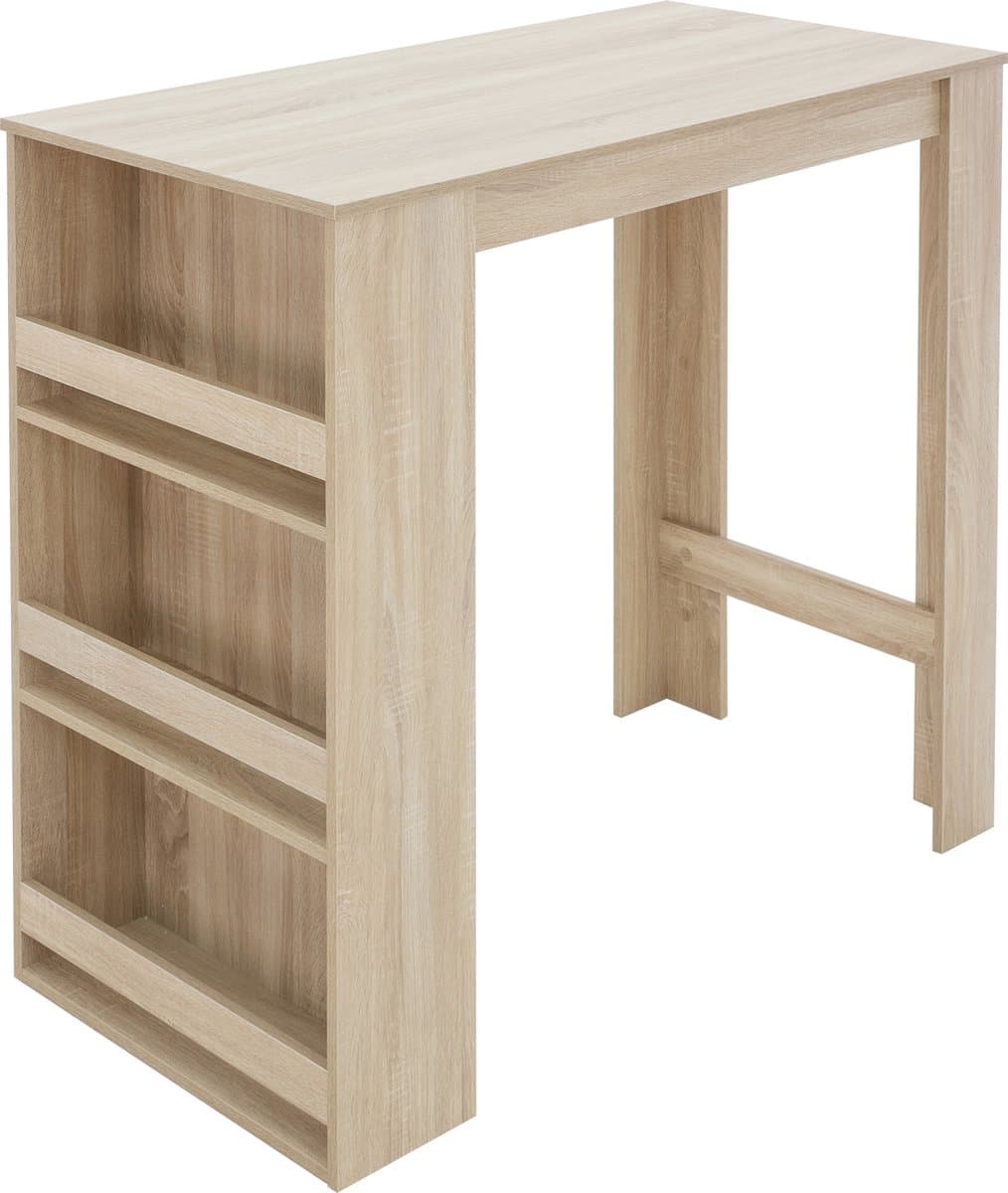 Bartafel met 3 etages 117x106x57 cm Sonoma eikenhout ML-Design