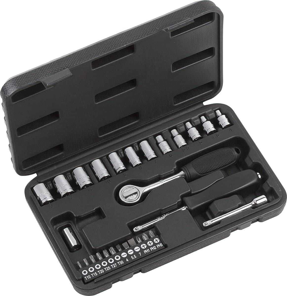 Meister 8427900 bit- en dopsleutelset 28-delig, 6,35 mm (1/4 inch)