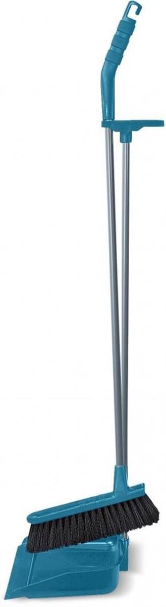 Stoffer en Blik met Lange Steel - 92CM - Blauw