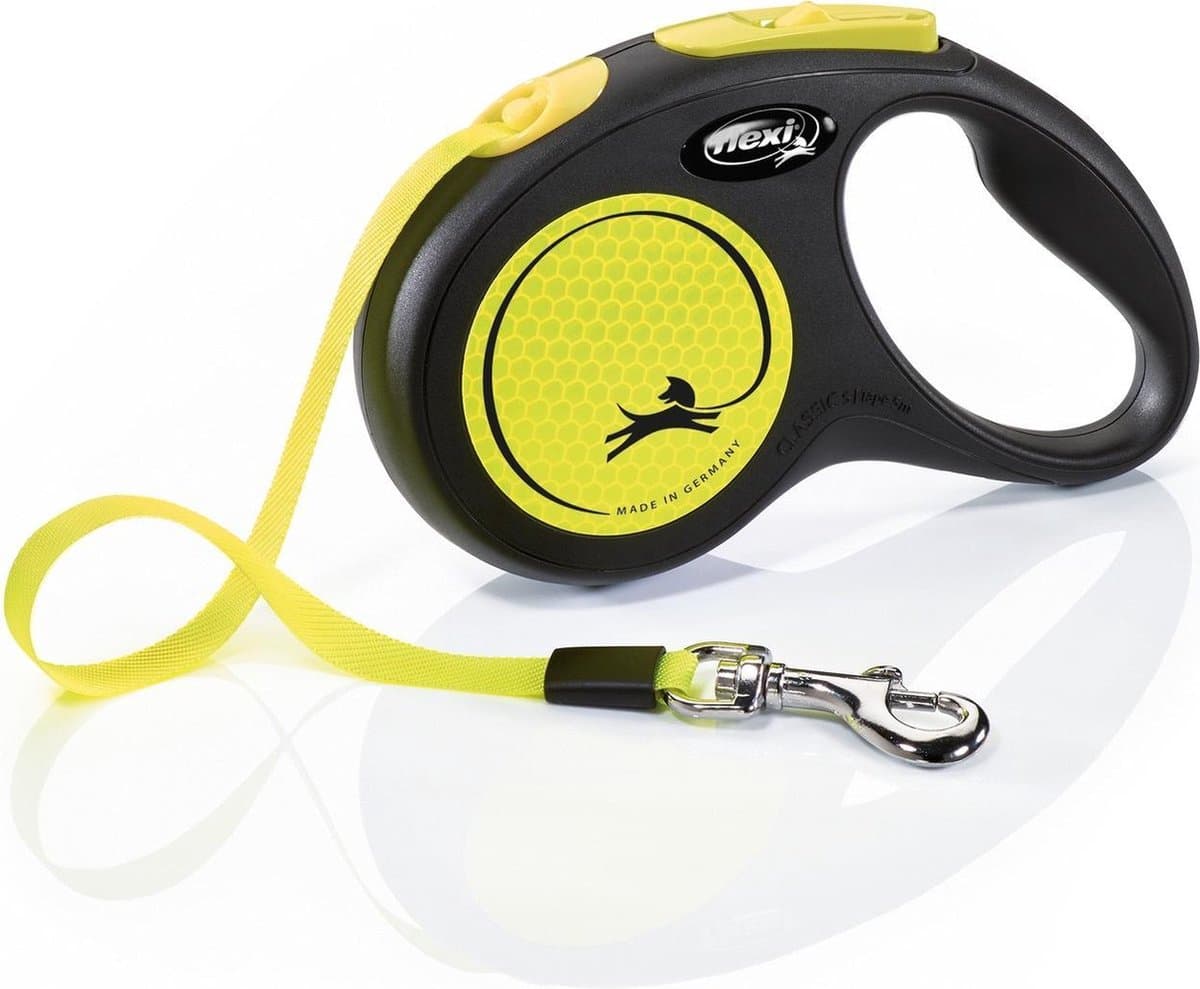Flexi New Neon - Rollijn Hondenriem - S - 5 Meter - Tape - <15 kg