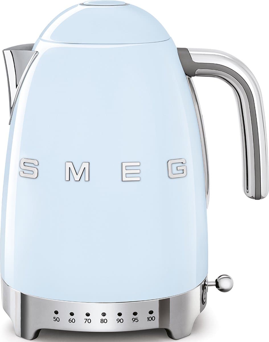 SMEG waterkoker met temperatuurregeling KLF04PBEU, pastelblauw