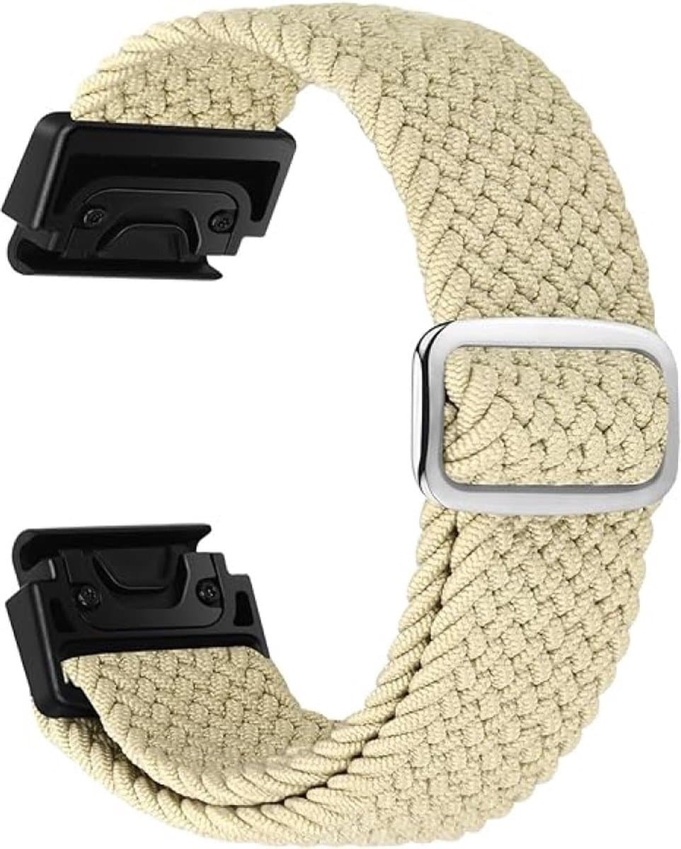 Elastische gevlochten armband, compatibel met Garmin Fenix 7/7 Pro/Fenix 6/6 Pro/Fenix 5/5 Plus/EPIX 2, enkele zachte elastische nylon armband voor Epix Pro 47 mm/Forerunner 955/965/945