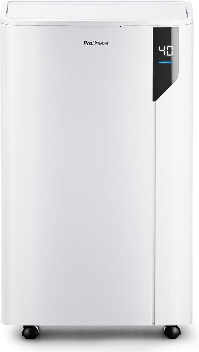 Pro Breeze 20L/dag Luchtontvochtiger – Wasdroogfunctie, Koolstoffilter, Grote 5.5L Tank, Vochtigheidssensor, Verwijderd Schimmel, Damp en Vocht – Dehumidifier voor Thuis, Garage, Kelder of Slaapkamer – Incl Afvoerslang