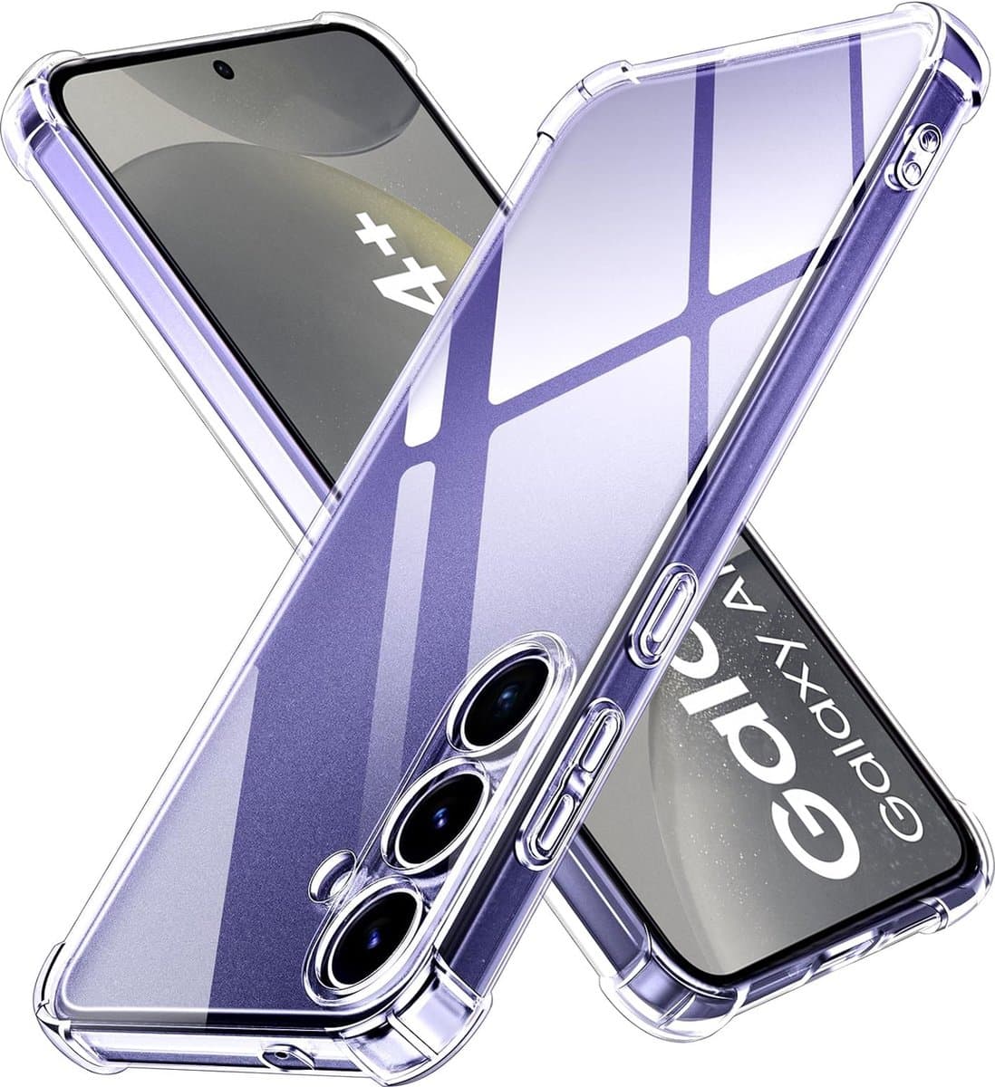 BixB hoesje geschikt voor Samsung Galaxy S24 Plus - Anti Shock siliconen Backcover met extra stevige randjes - transparant