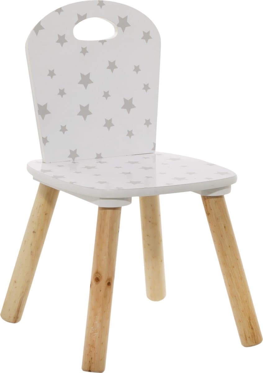 Atmosphera Douceur Peuter Fauteuil - Wit met Patroon, 49,5 cm