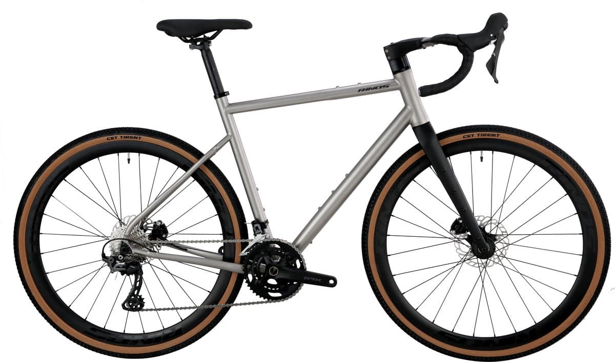 RINOS Atlas1.0 - Titanium Gravelfiets - Gravel Bike - Shimano GRX400 - 20 versnellingen- hydraulische schijfremmen - lichtgewicht - allround fiets voor elk terrein - 51