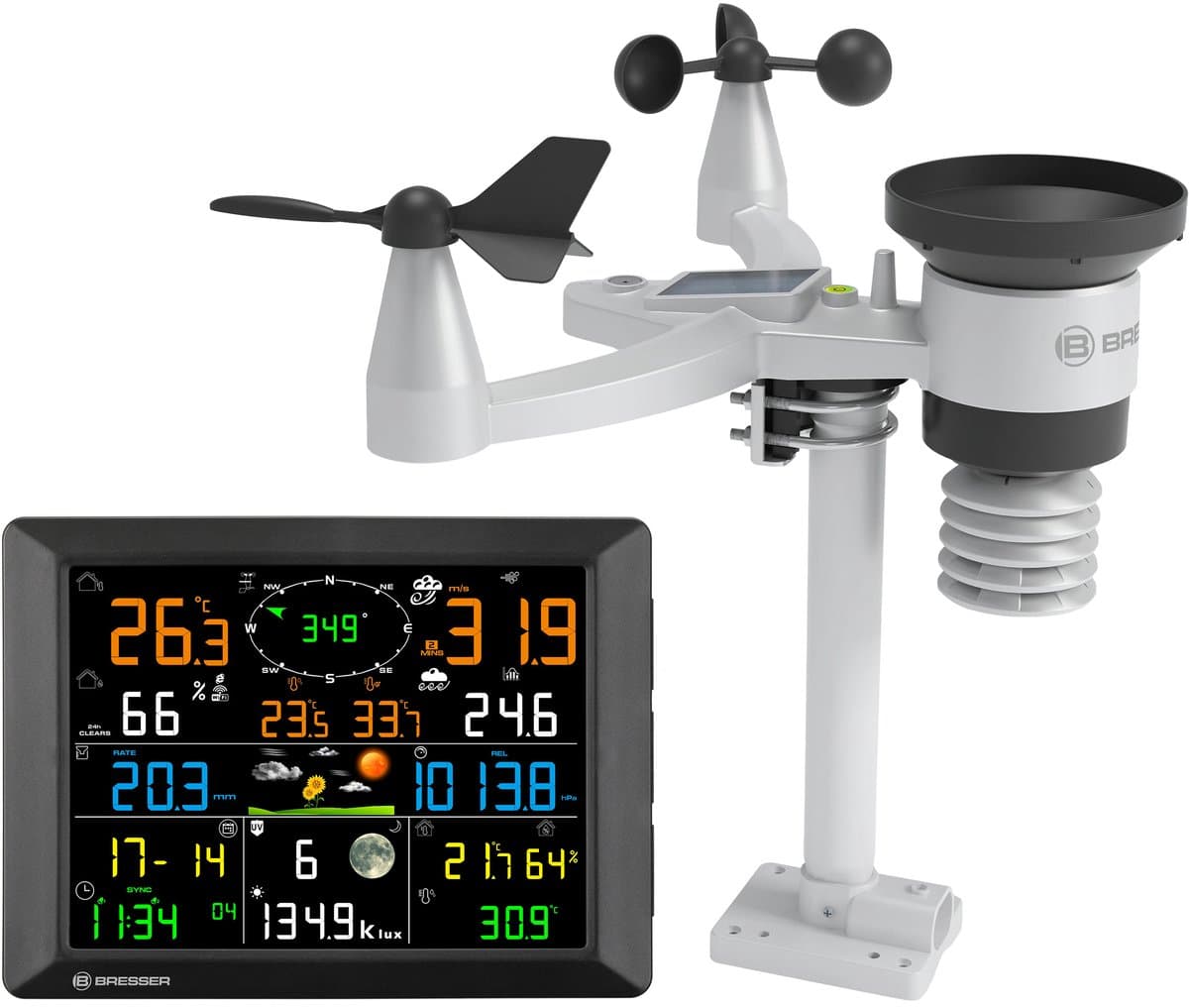 Bresser Weerstation - LoRa Profi Weerstation Terral - 7-in-1 Buitensensor