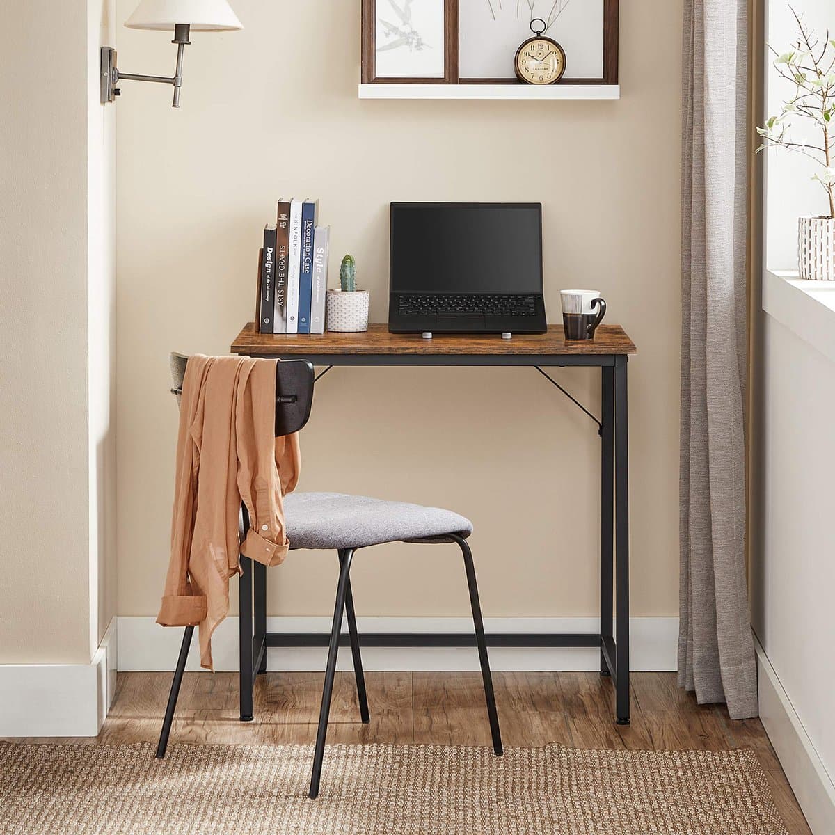 Computertafel - Computerbureau - Bureau - Vintage bruin