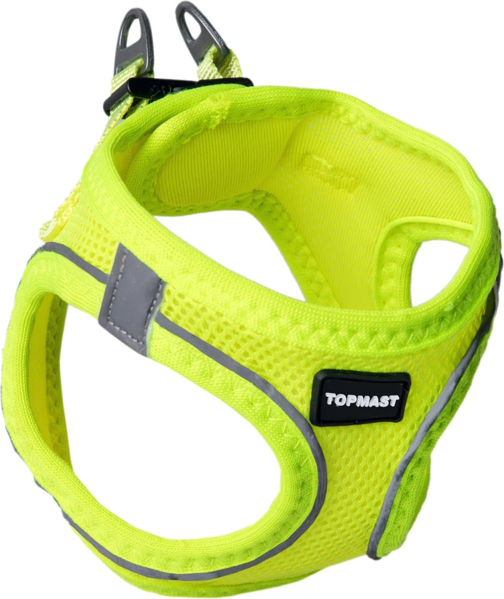 Topmast Airmesh Hondentuig - Click & Go - Groen - 3XS - Reflecterend - Harnas Hond - Hondentuigje - Hondenharnas - Voor Puppy, Kleine, Medium en Grote Hond