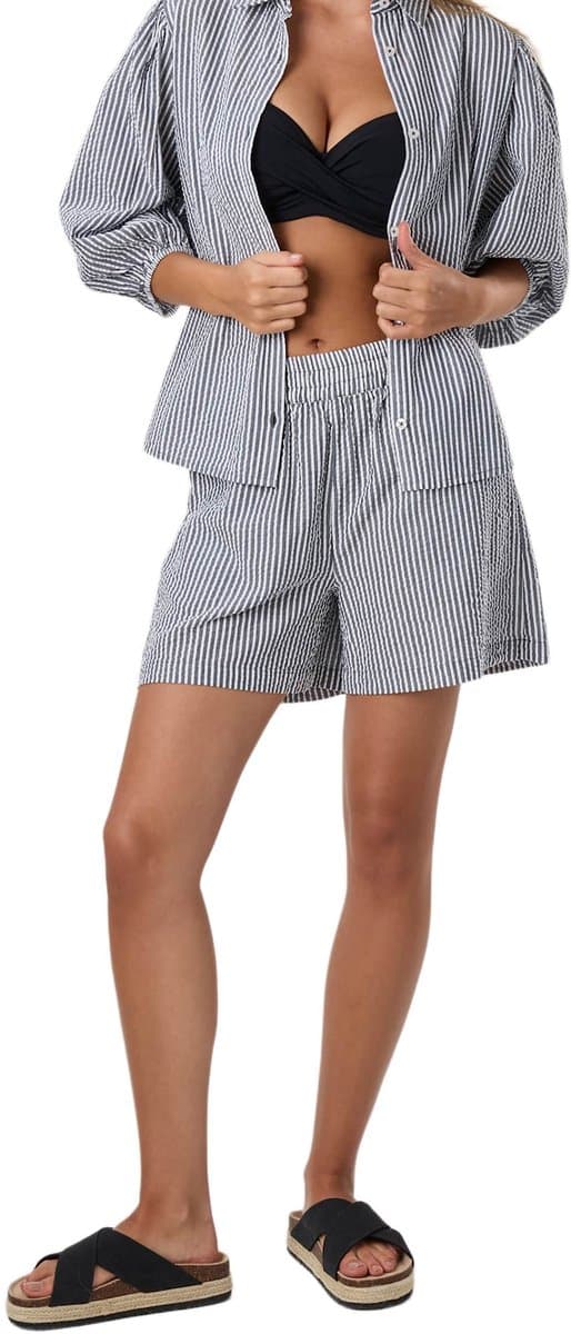 Seaside Marina Seersucker Damesshorts – Maat 38