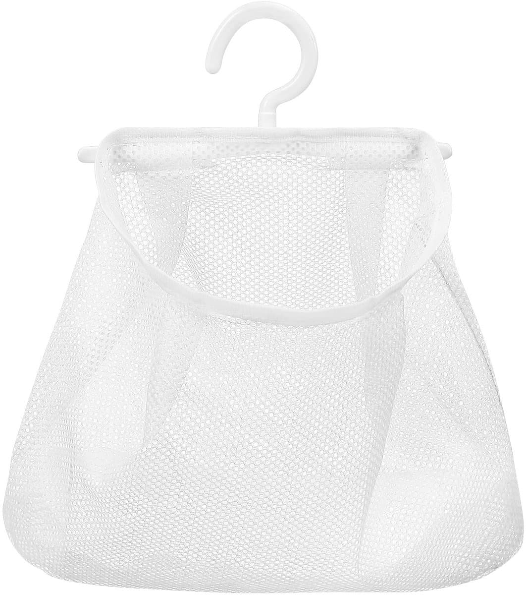 Dailygoods- Waszak - Ademend Mesh - Hangende Waszak met Haak - Opvouwbaar - Grote Capaciteit - 3 Ladingen - Ruimtebesparend - Wasmand