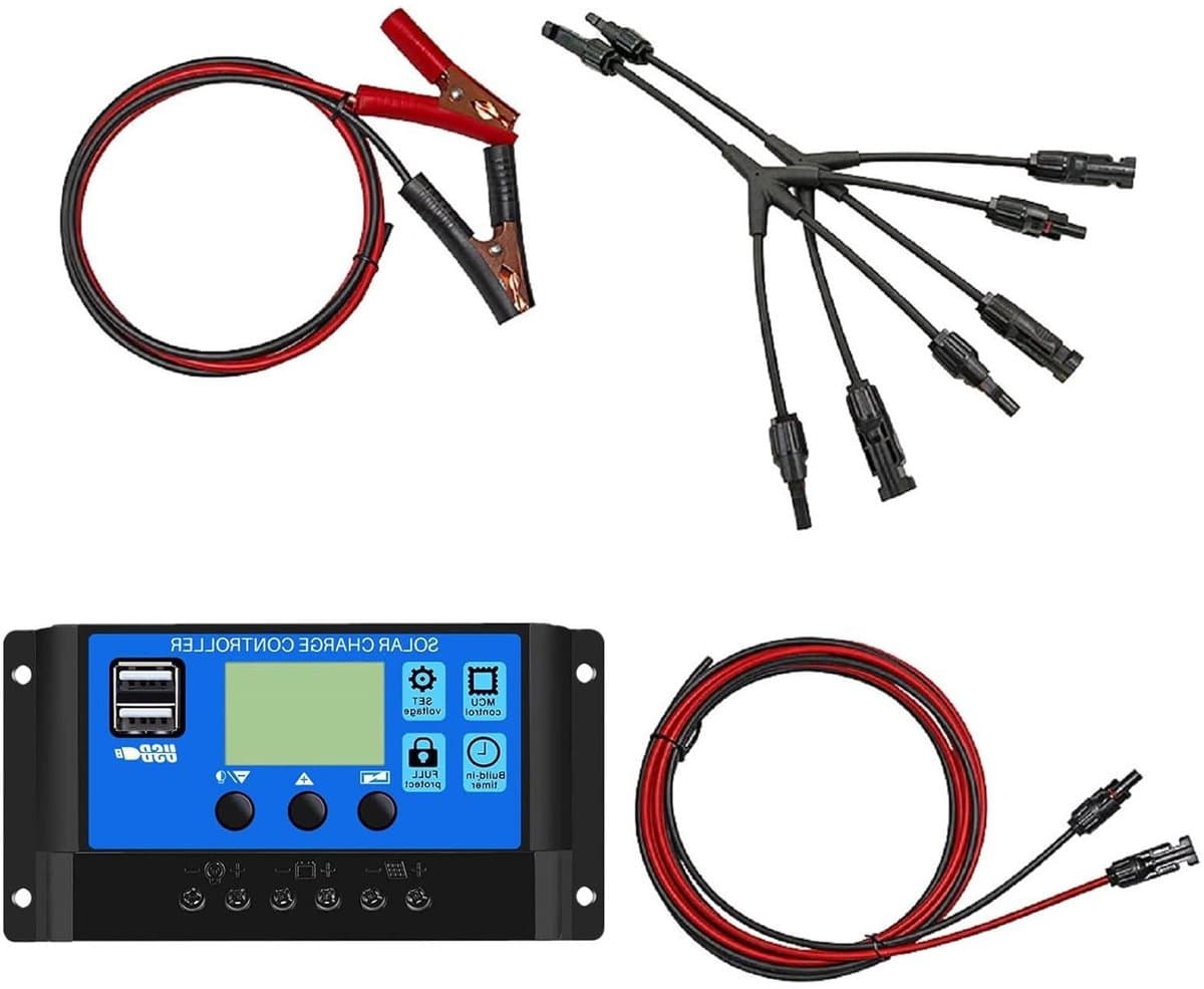 Zonne Laadregelaar - Batterij Controller - Zonne Energie - Automatische 12/24V - 30A - Zwart