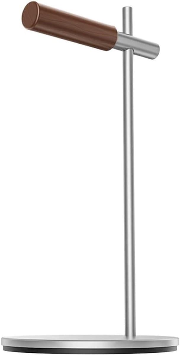 Hoofdtelefoonstandaard - Universele houder - Werkplek organiseren - Hout en metaal - 145x295cm - Zilver grijs