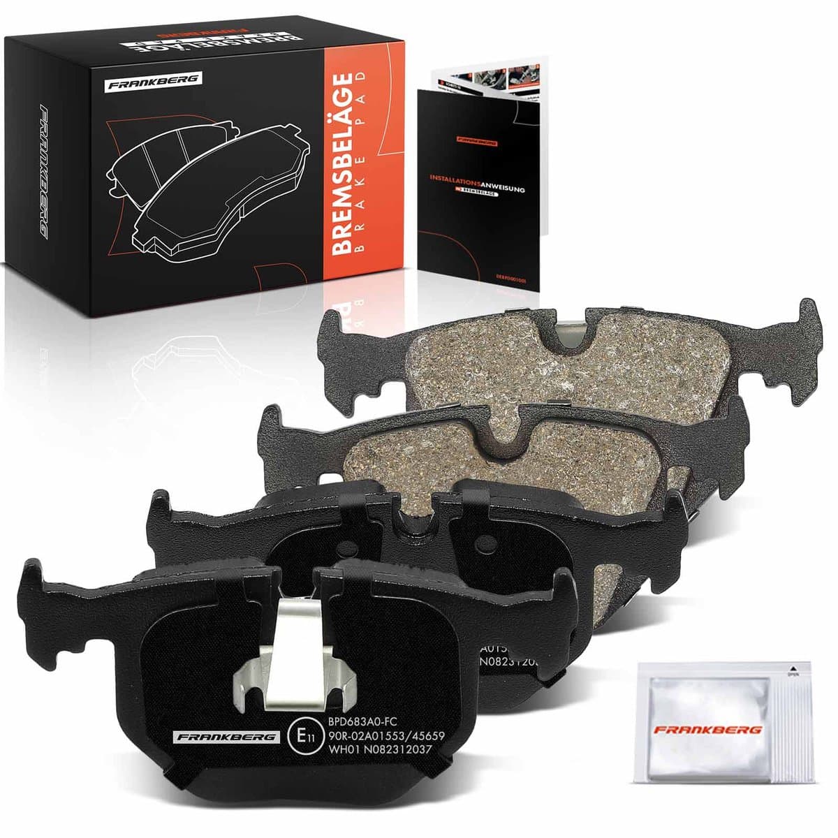 Frankberg 4x Remblokken achteras voor BMW