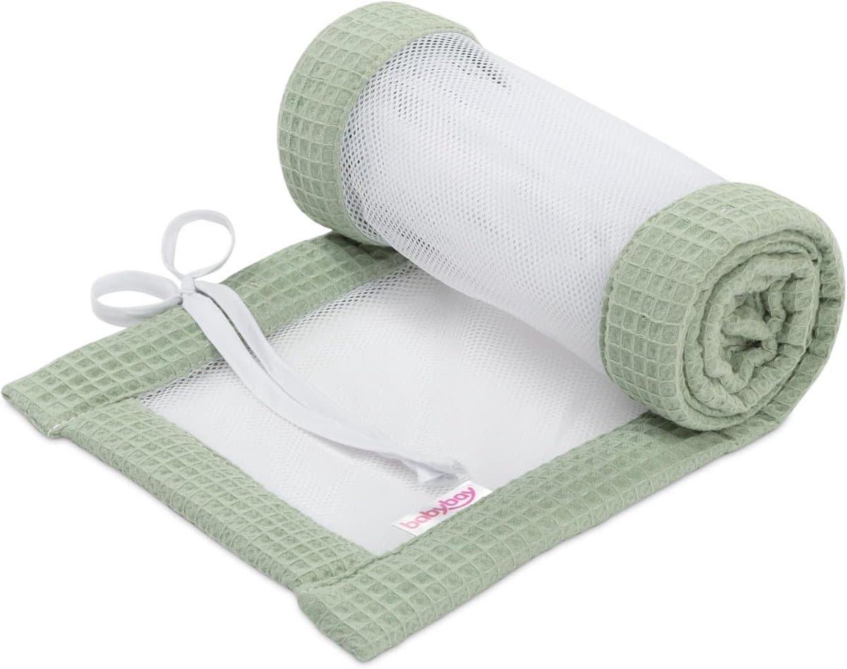 babybay Nestchen Mesh Waffle Pique Suitable for Box Spring XXL Jade Green
