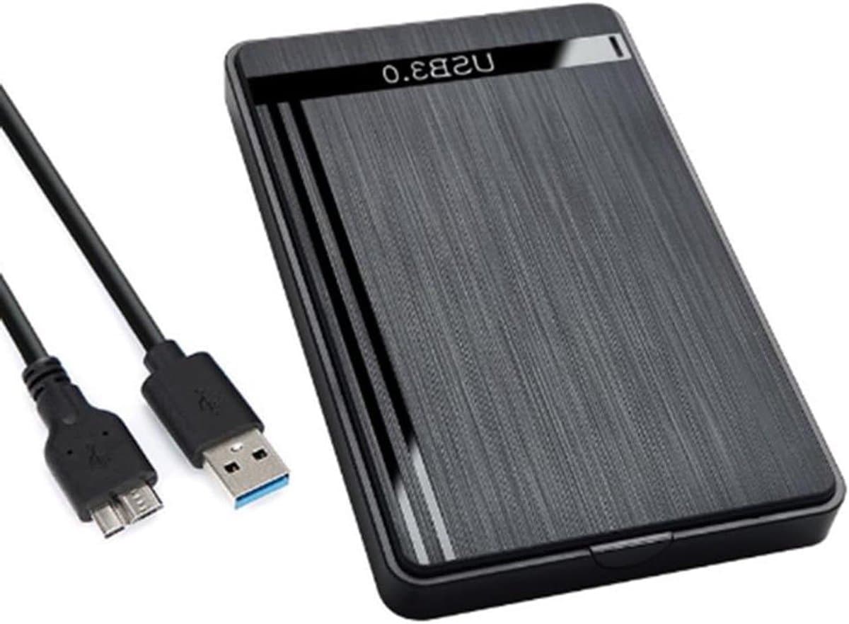 Externe Harde Schijf Behuizing - Mobiele HDD Box - Data Opslag - USB 3.0 Snelheid - 2.5 inch - Zwart