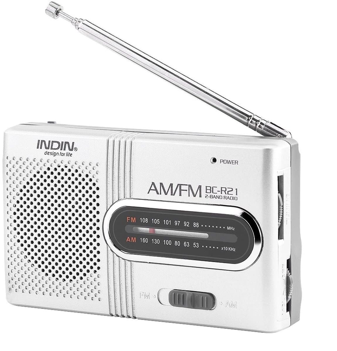 Byshayne- Draagbare Radio met Telescopische Antenne - Mini Stereo - Transistor Ontvanger - Persoonlijke Luidsprekers - Muziekspeler - Lichtgewicht
