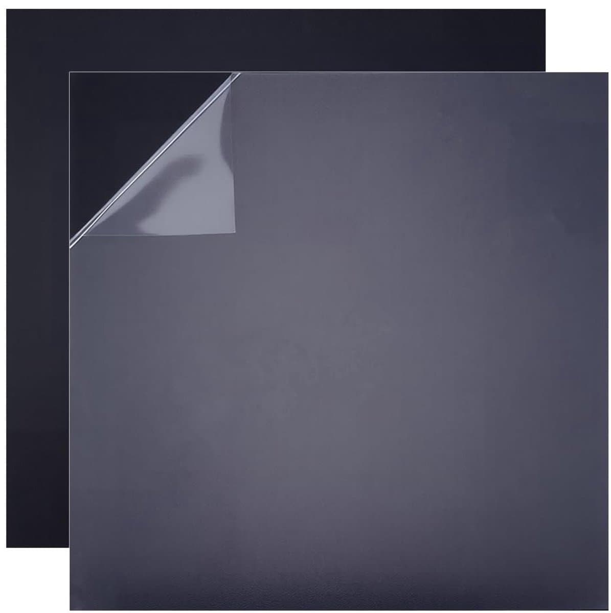 Dailygoods - Cosensi - Dailygoods - Set van 2 Zwarte ABS-kunststof Vervormbare Platen voor Creatieve Projecten