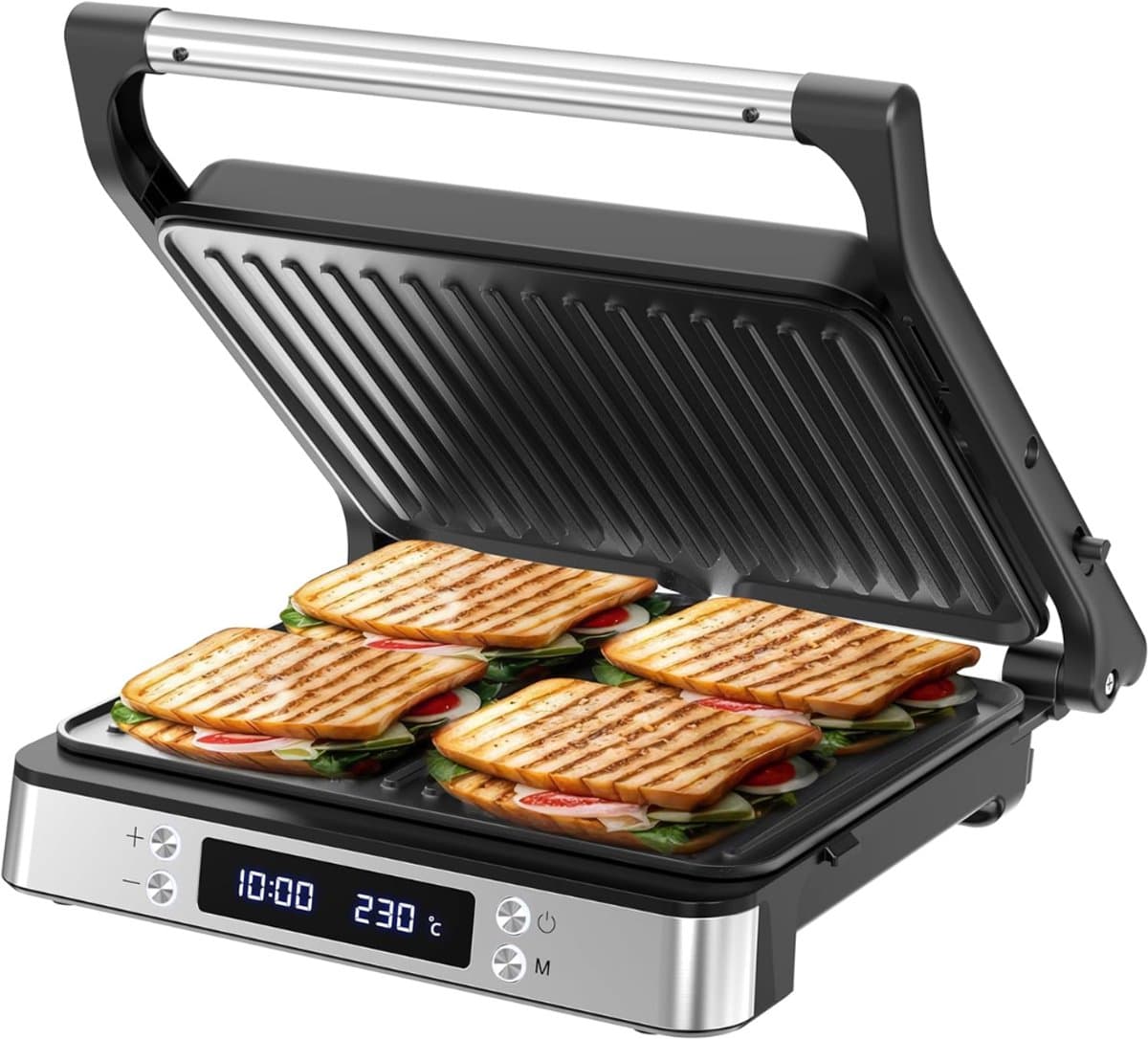 VLSelect®Tosti apparaat - Panini - Grill - PFAS Vrij